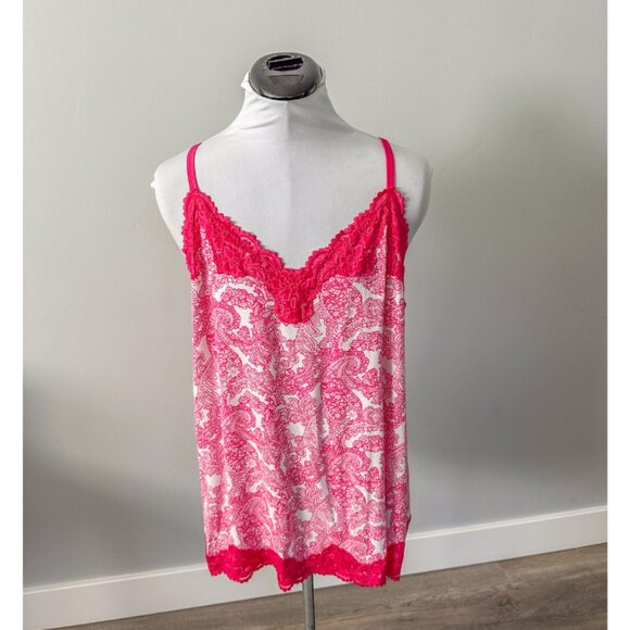 Lane Bryant Pink Lace Tank - Picture 1 of 8